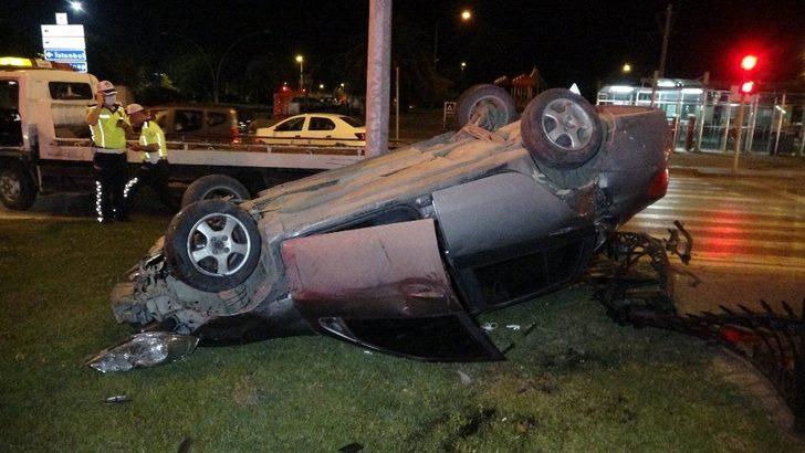 Samsun’da otomobil takla attı G3