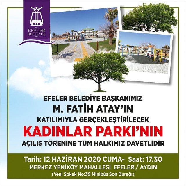 Efeler’de Kadınlar Parkı açılıyor