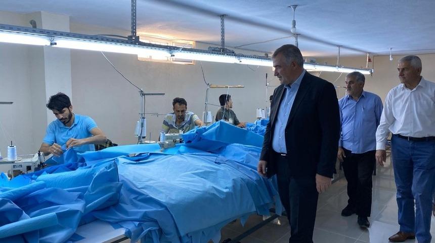 Başkan Turanlı tekstil at&ouml;lyelerini ziyaret etti