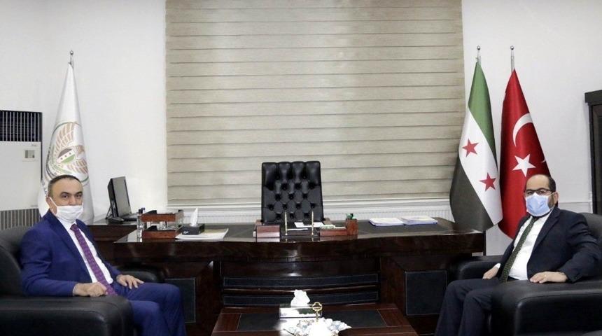 Suriye Ge&ccedil;ici H&uuml;kumeti Başbakanı Mustafa Vali Soyt&uuml;rk&rsquo;&uuml; ziyaret etti