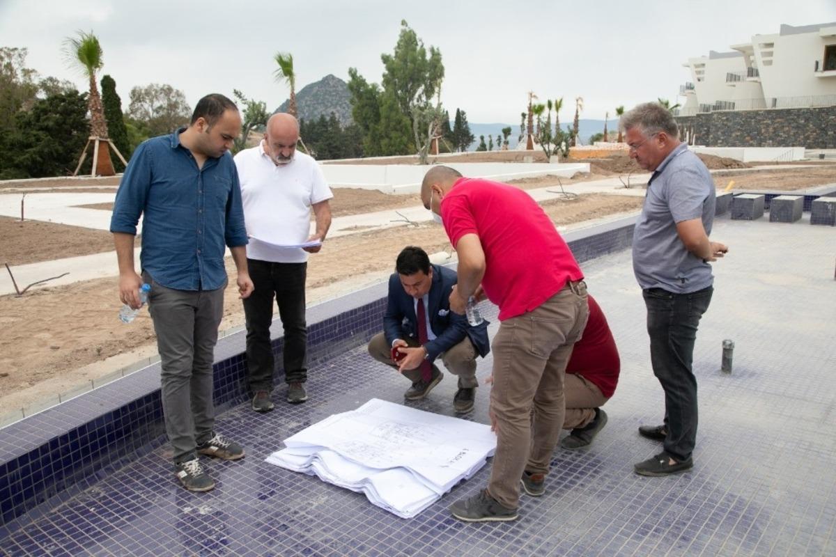 Başkan Aras, yapımı devam eden projeleri tek tek denetledi