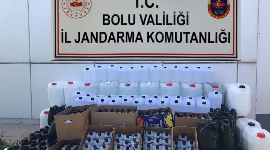 Bolu&rsquo;da bin 100 litre sahte dezenfektan ele ge&ccedil;irildi