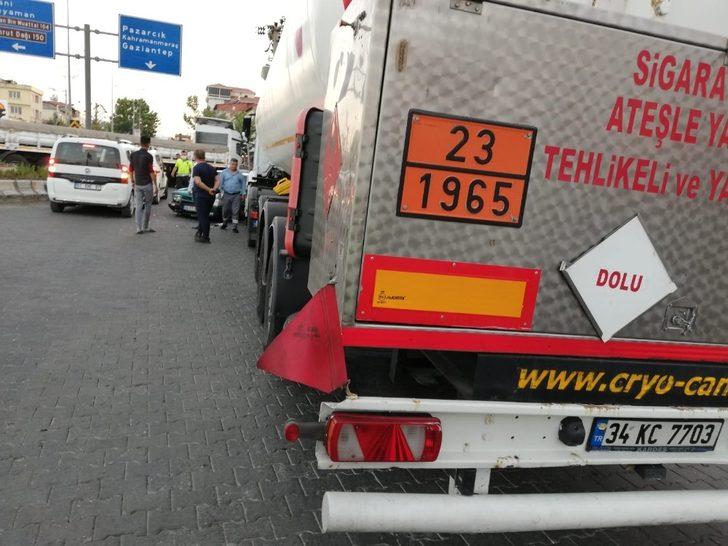 Tanker ile otomobil çarpıştı G2