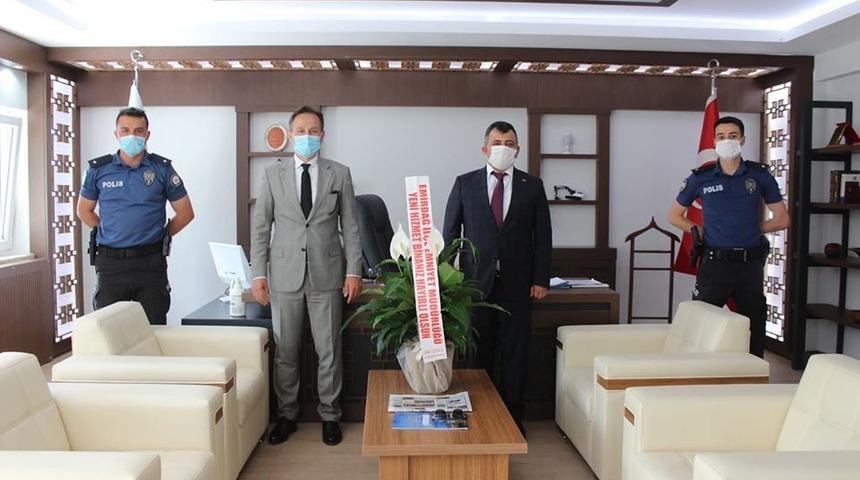 Başkan Koyuncu&rsquo;ya yeni hizmet binası i&ccedil;in &lsquo;hayırlı olsun&rsquo; ziyareti