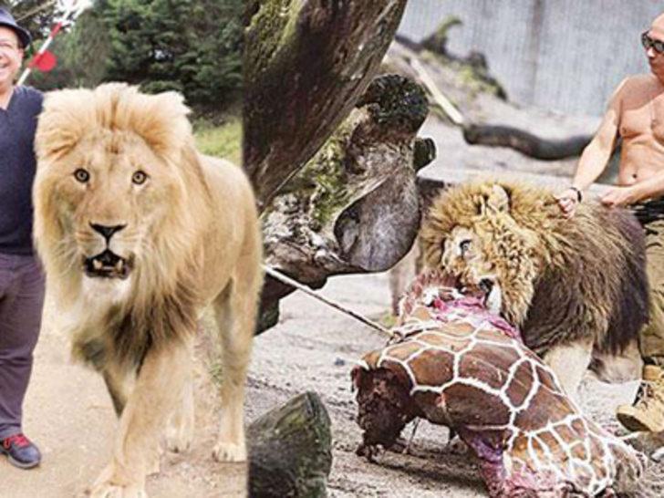 Gani Müjde Putin'in aslanıyla  poz verdi G1