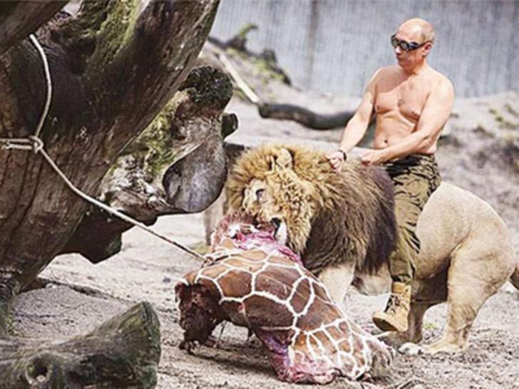 Gani Müjde Putin'in aslanıyla  poz verdi G2