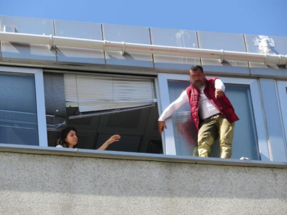 Kadık&ouml;y belediye binasında intihar girişimi