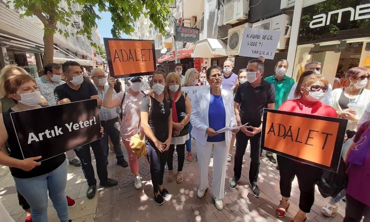 Kuşadası&rsquo;nda &ldquo; Kadına Y&ouml;nelik Şiddet &ldquo; protesto edildi