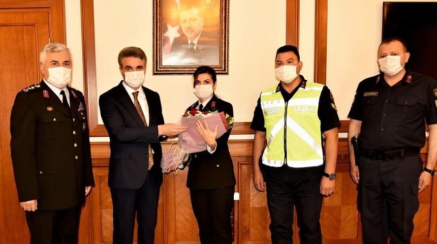 İl Jandarma Komutanı Jandarma Albay İnce&rsquo;den Vali Baruş&rsquo;a ziyaret