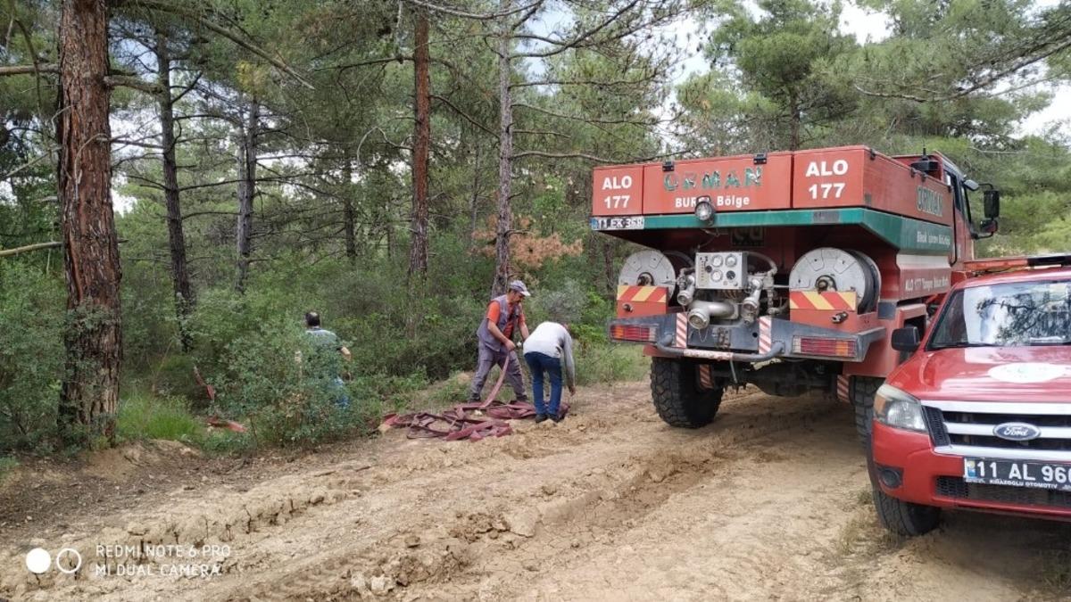Bilecik&rsquo;teki orman yangın b&uuml;y&uuml;meden s&ouml;nd&uuml;r&uuml;ld&uuml;