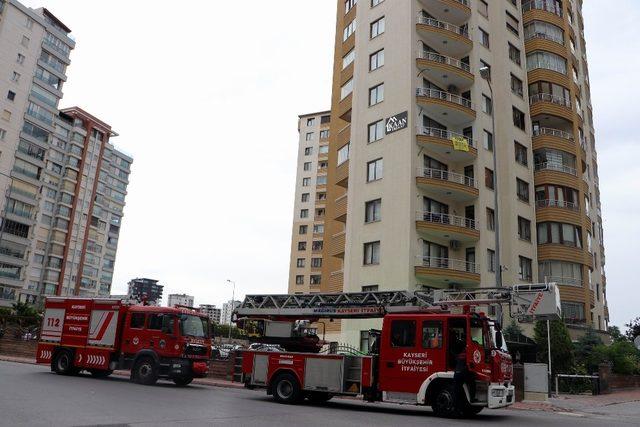 Kayseri’de yangın paniği