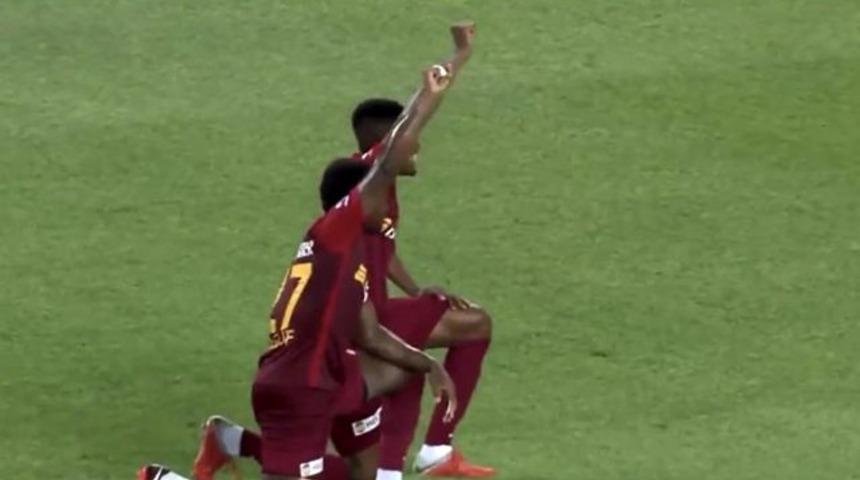 Kadıköy'de dikkat çeken gol sevinci! George Floyd'u unutmadılar