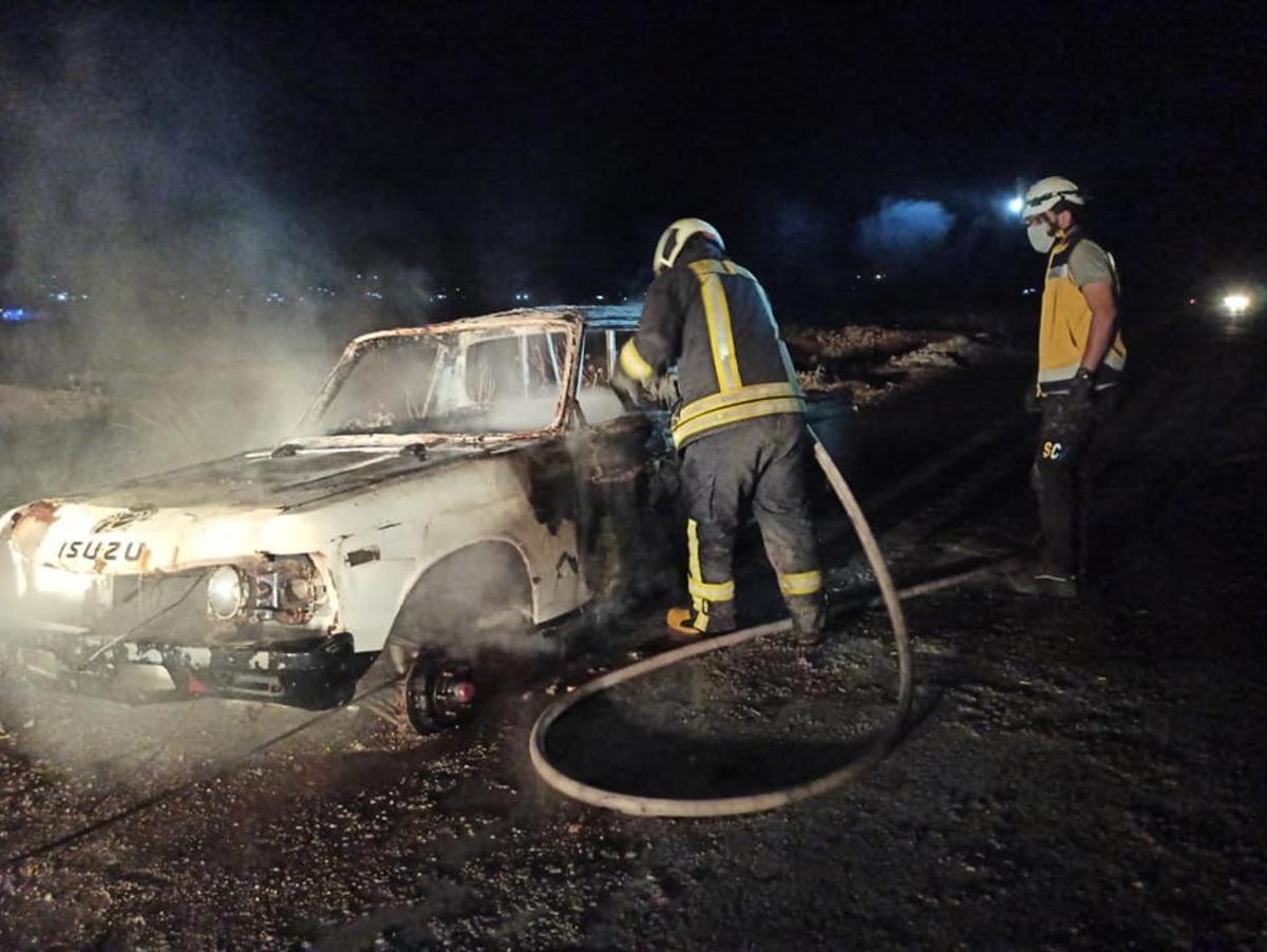 Afrin&rsquo;de araca yerleştirilen bomba patlatıldı