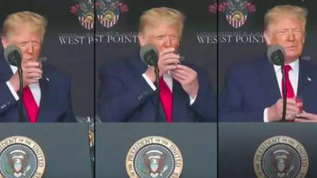 Su içerken zorlandı! Trump'ın beyninde hasar mı var?