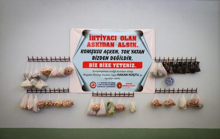 Bergama pazarında askıda ürün uygulaması G2