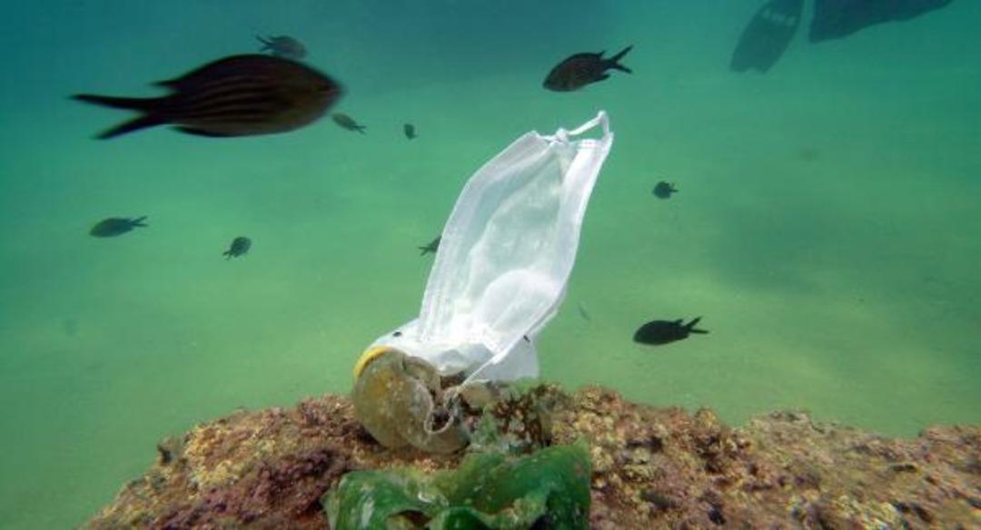 Antalya'da su altında  'maske ve eldiven' kirliliği