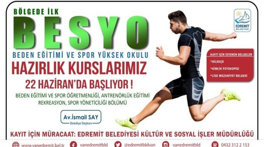 Van Edremit Belediyesinden BESYO hazırlık kursları