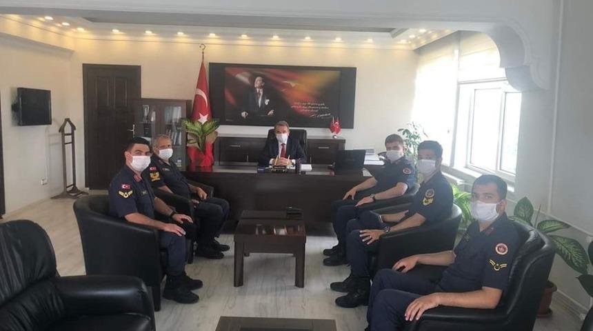 Jandarma Komutanı Sökmen’den Kaymakam Öztürk’e ziyaret