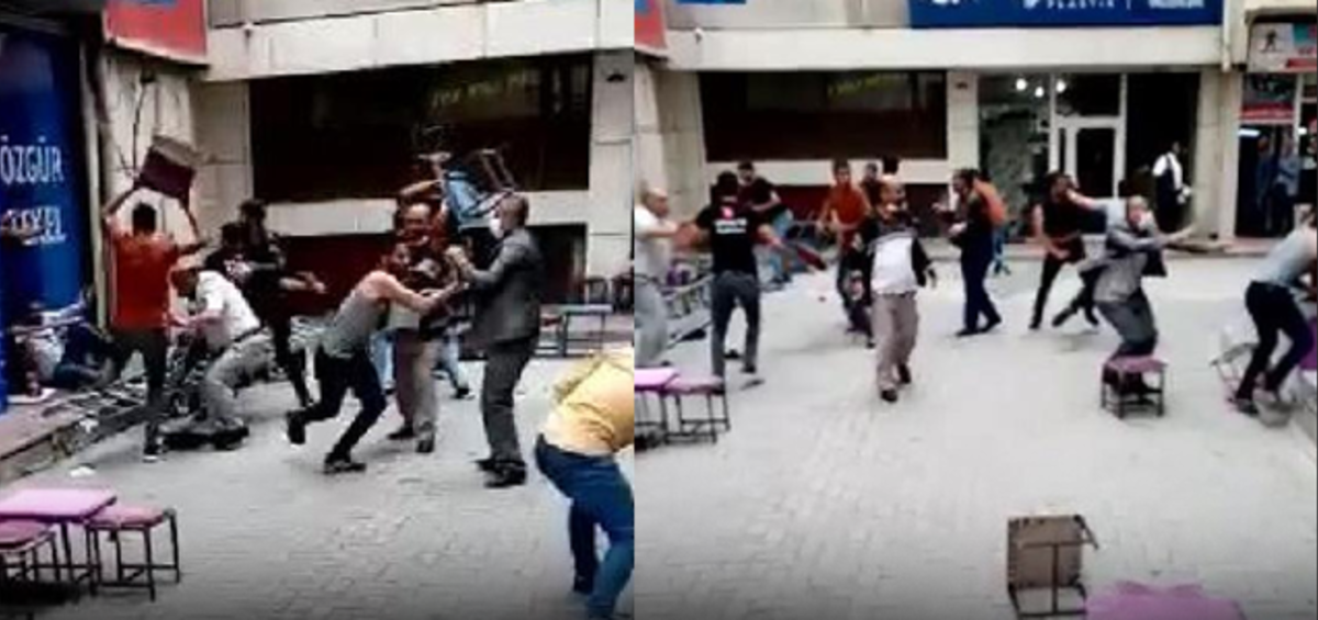 Van'da sopalı ve tabureli kavga! Ortalık savaş alanına d&ouml;nd&uuml;