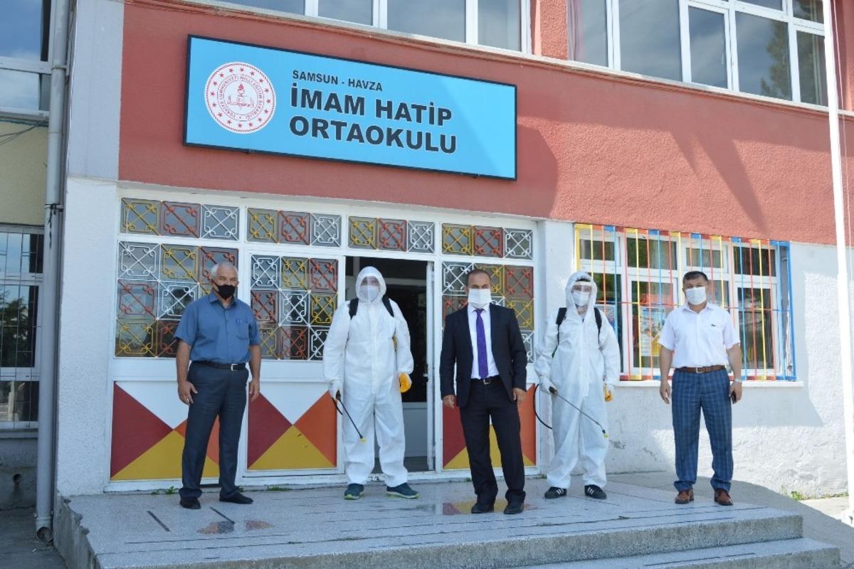 Havza&rsquo;da okullara dezenfeksiyon