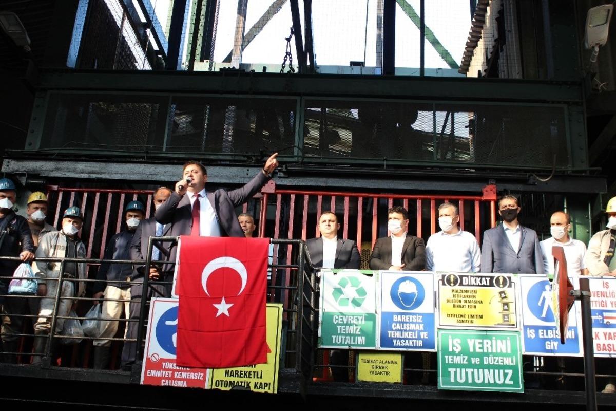 GMİS y&ouml;netim kurulu, &Uuml;z&uuml;lmez &rsquo;de madenciye seslendi;