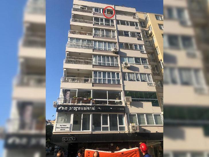 İzmir'de korku dolu anlar! 9'uncu kattan böyle atladı G1