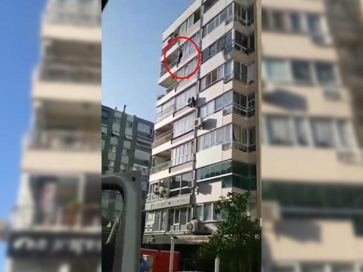İzmir'de korku dolu anlar! 9'uncu kattan böyle atladı G3