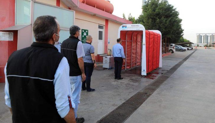 Gaziantep’te kalabalık alanlar için dezenfeksiyon tüneli imal edildi G2