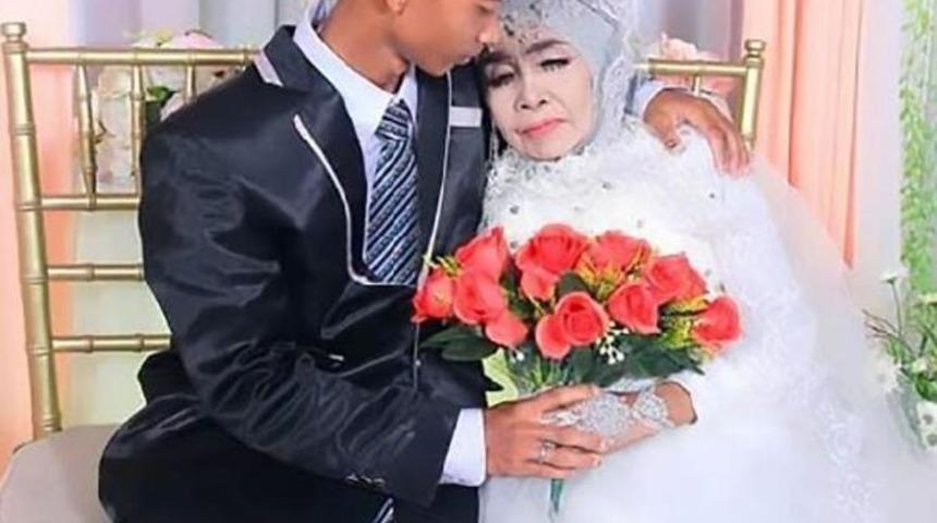 65 yaşında bir kadın, evlat edindiği gençle evlendi!