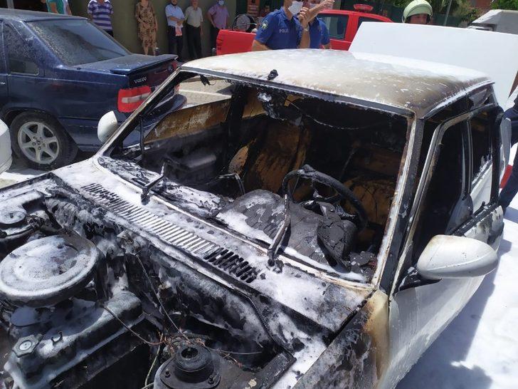 Muğla’da seyir halindeki otomobil yandı G1