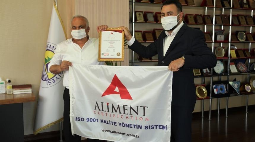 Erdemli Belediyesi ISO 9001 belgesi aldı