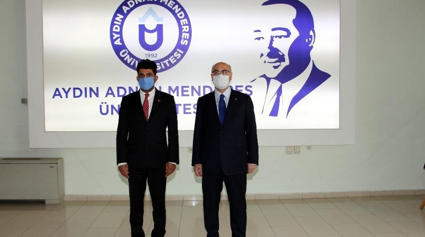 Vali K&ouml;şger, AD&Uuml; Rekt&ouml;r&uuml; Aldemir&rsquo;e veda ziyaretinde bulundu