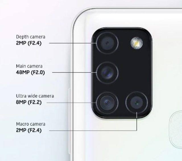 Samsung Galaxy A21s kameraları