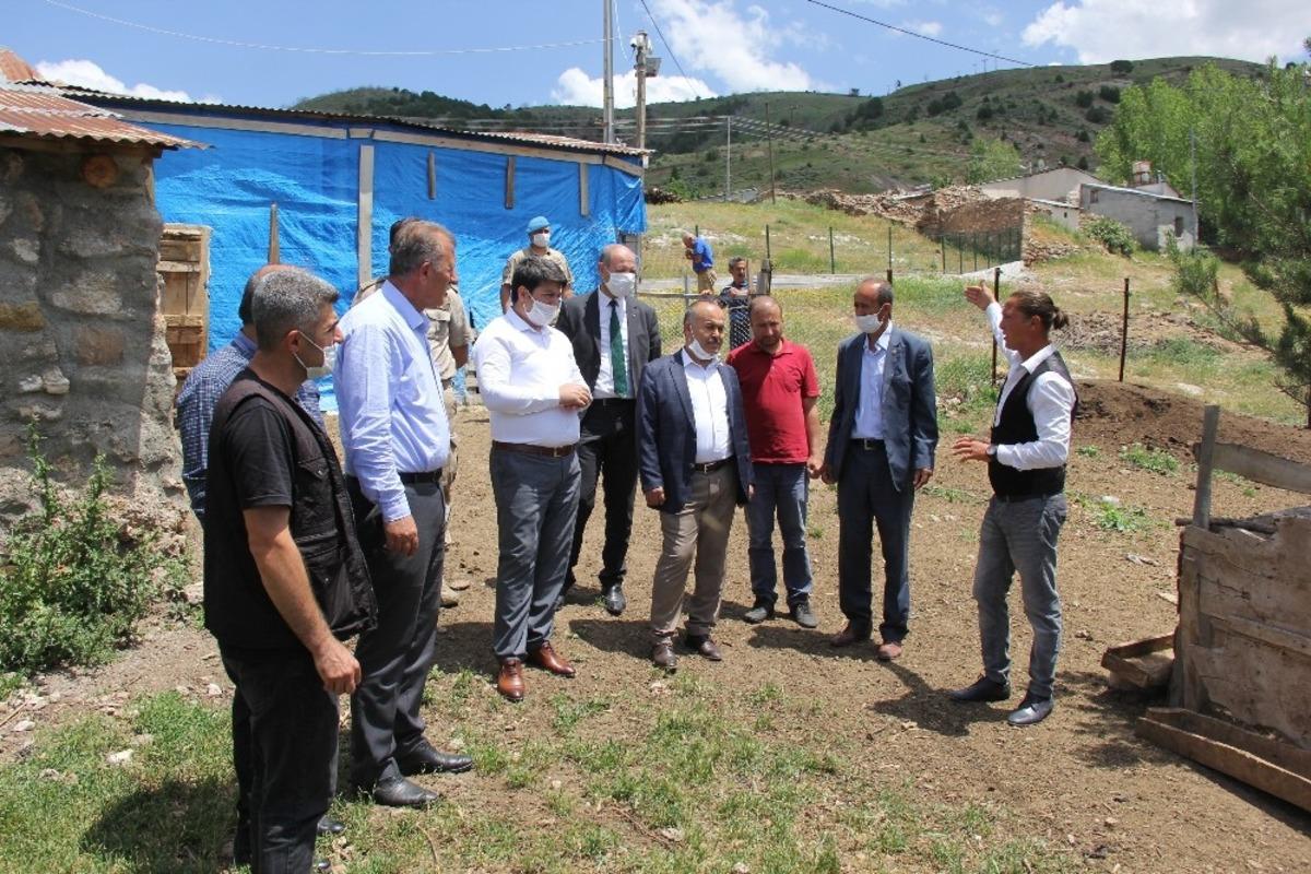 Zaralı &uuml;reticiler ziyaret edildi