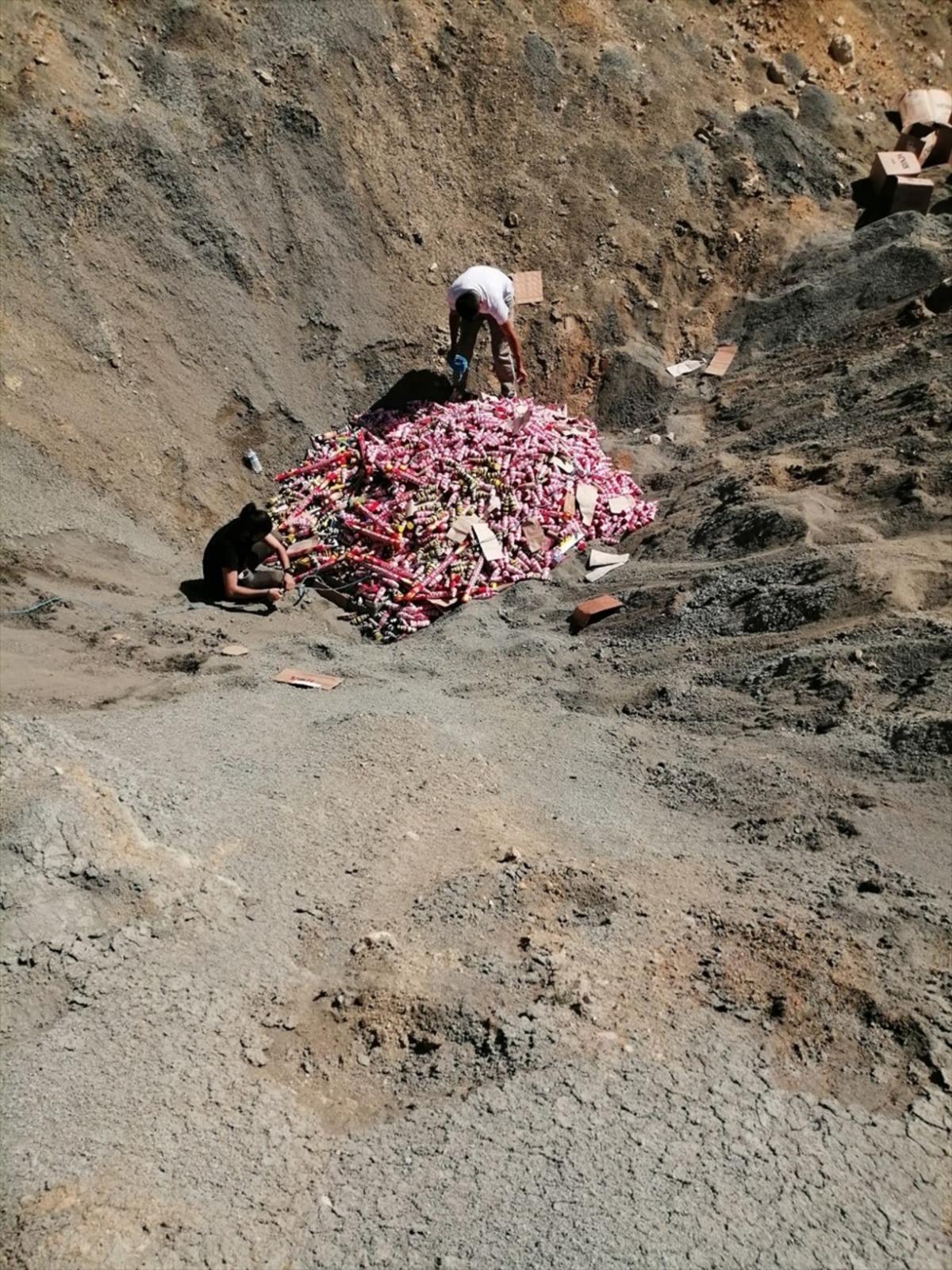 Sivas'ta ele ge&ccedil;irilen patlayıcılar imha edildi