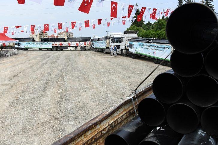 Erdemli’deki üreticilere sulama borusu desteği G4