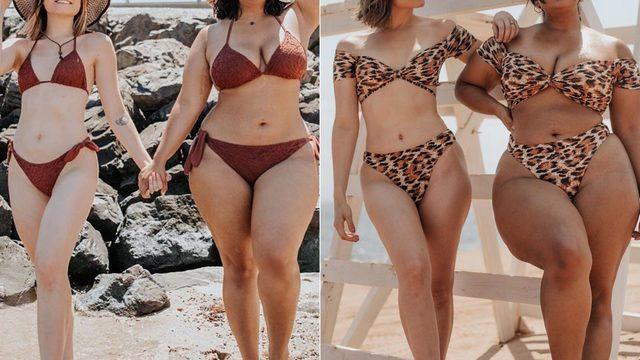 Aynı bikinilerle poz verdiler, sosyal medyayı salladılar!