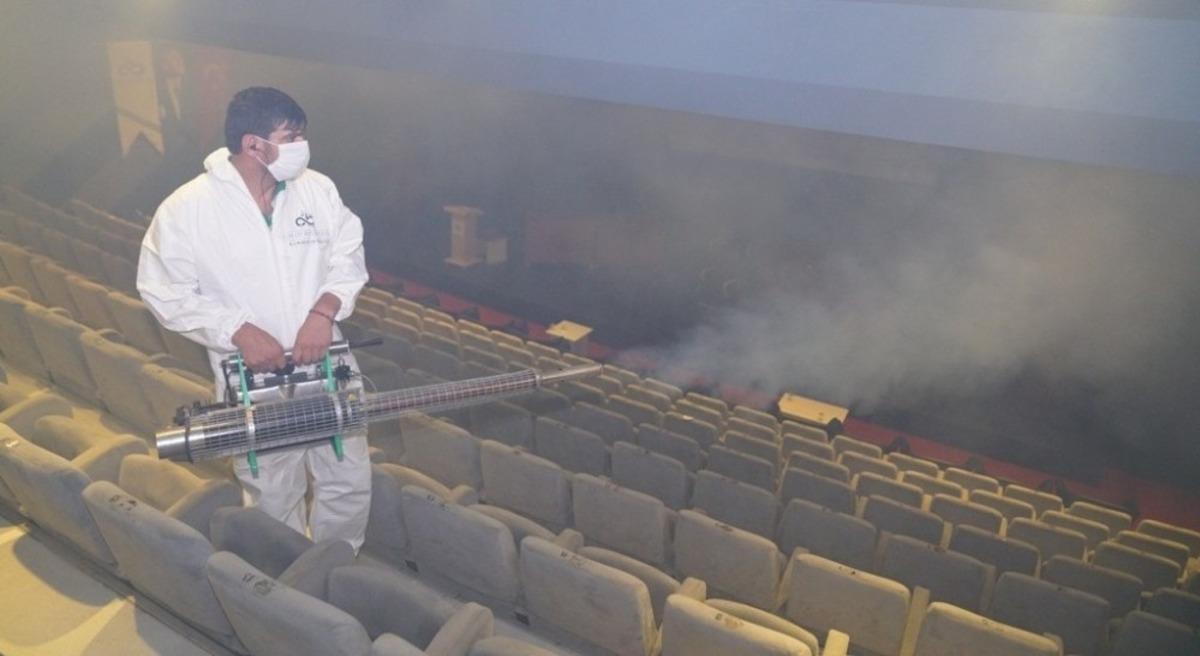 Meclis toplantısı &ouml;ncesinde dezenfeksiyon &ccedil;alışması yapıldı