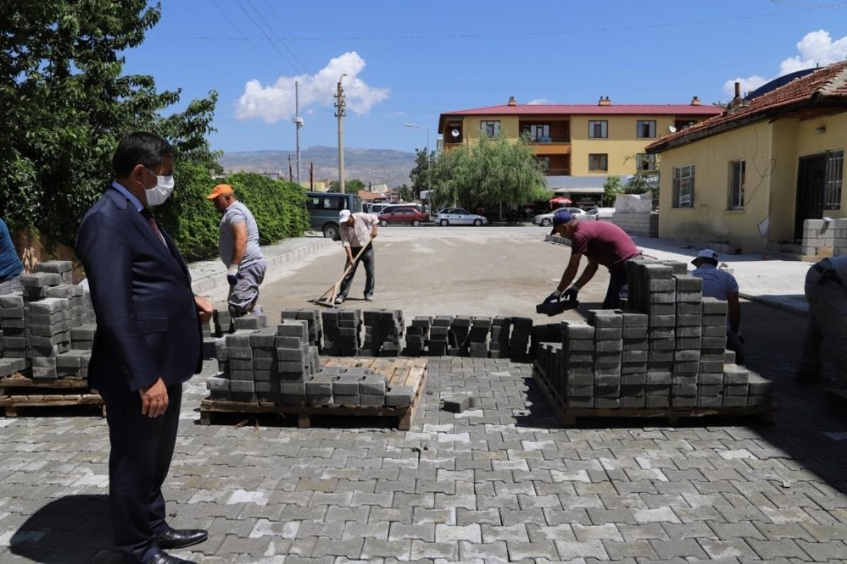 Başkan Aksun, yol genişletme &ccedil;alışmalarını yerinde inceledi