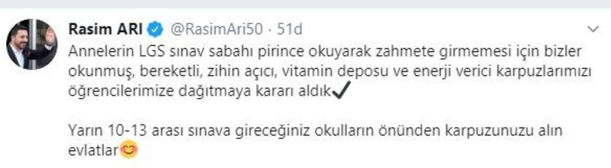 Nevşehir Belediye Başkanı Arı, LGS&rsquo;ye girecek &ouml;ğrencilere karpuz ikram edecek