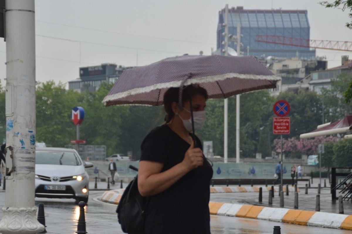 İstanbul&rsquo;da yağmur yeniden y&uuml;z&uuml;n&uuml; g&ouml;sterdi