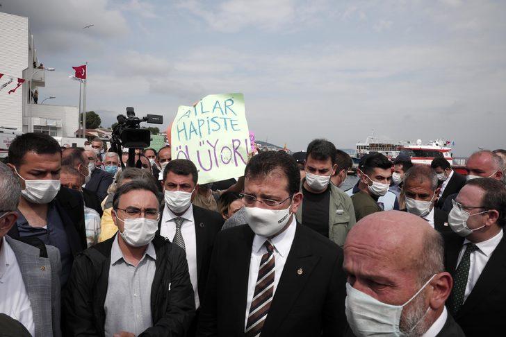Test sürüşü için Büyükada'ya gelen Ekrem İmamoğlu'na protesto G5