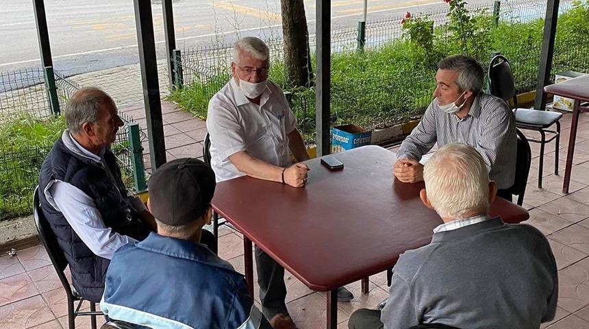 Başkan Y&uuml;ksel doludan zarar g&ouml;ren mahalleleri ziyaret etti