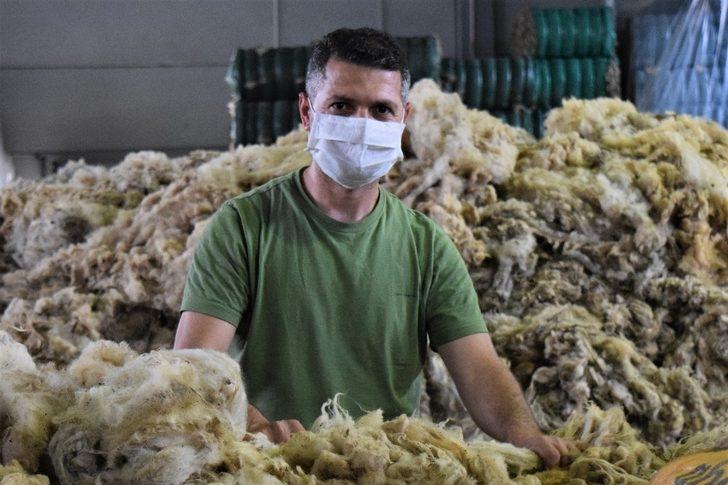 Kırkılan yünler hem çiftçiye hem sanayiciye gelir sağlıyor G2