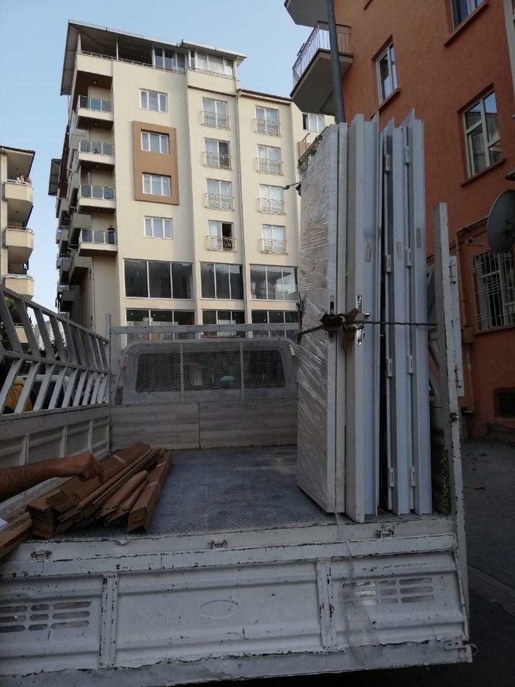 Çaldığı inşaat malzemelerini evinde kullanmış G4