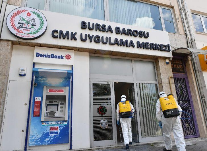 Adliye ve hukuk büroları dezenfekte edildi G4