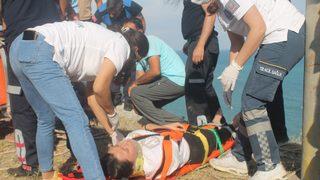 Özçekim yapmak isterken falezden düşen çocuk yaralandı