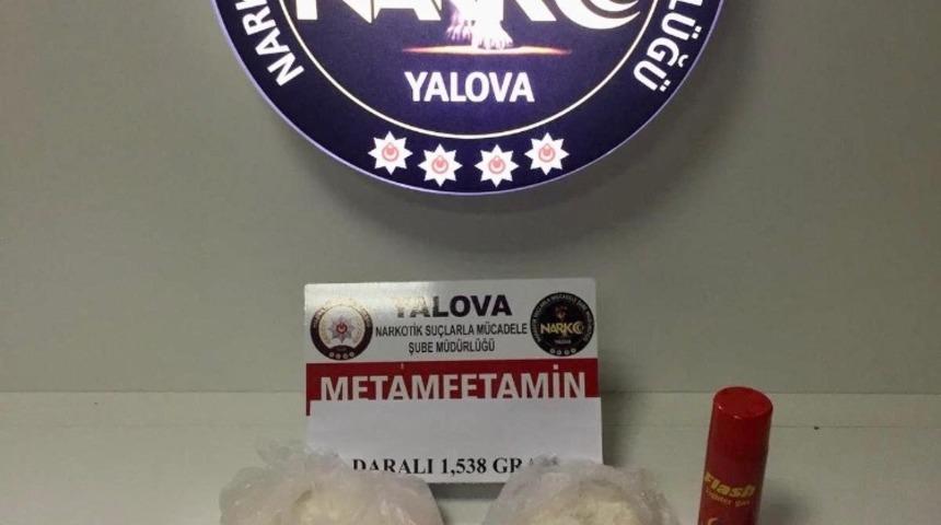 Yalova&rsquo;da 1.5 kilo metamfetamin ele ge&ccedil;irildi
