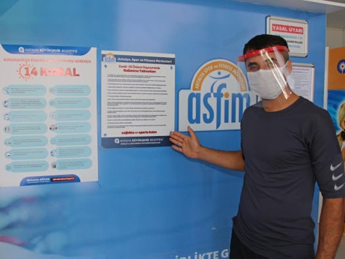 ASFİM&rsquo;de hijyenik ve mesafeli spor başladı