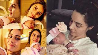 Nur Fettahoğlu bebeğinin yüzünü ilk kez gösterdi